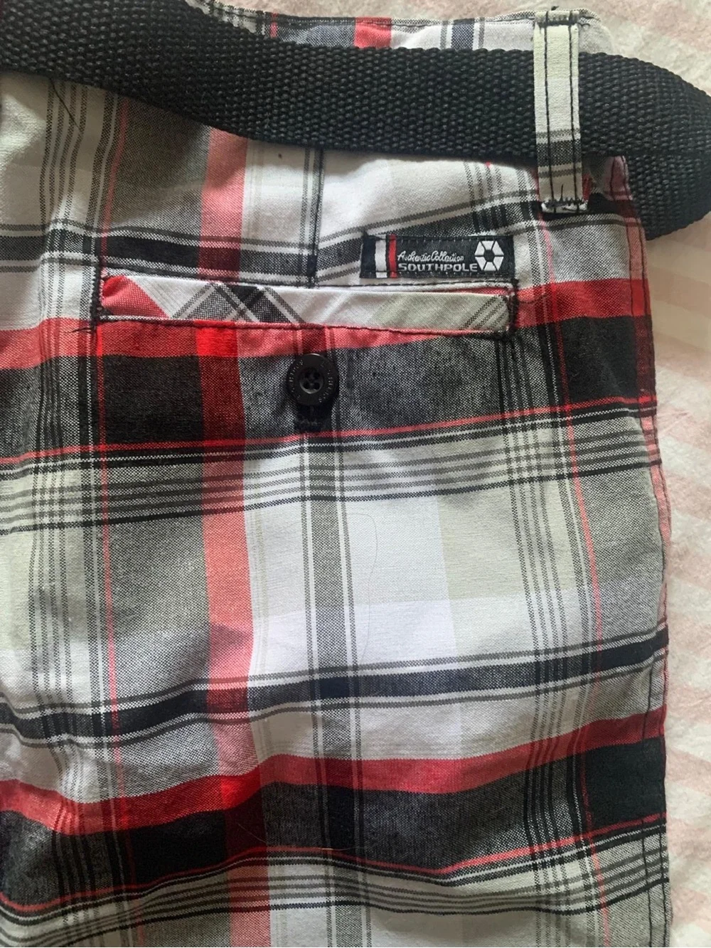Boy’s Plaid Red & Black Casual Shorts